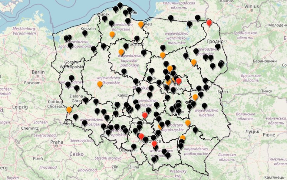 Mapa Wypadków Drogowych ze skutkiem śmiertelnym – Wakacje 2020