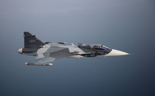 "Samolot Saab JAS-39E Gripen. Fot./Saab/Linus Svensson."