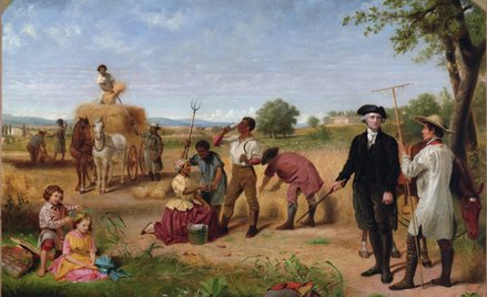 „Waszyngton jako farmer w Mount Vernon”, obraz Juniusa Brutusa Stearnsa z 1851 r.
