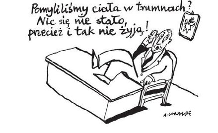 Komentarz rysunkowy. Pomyliliśmy ciała w trumnach?