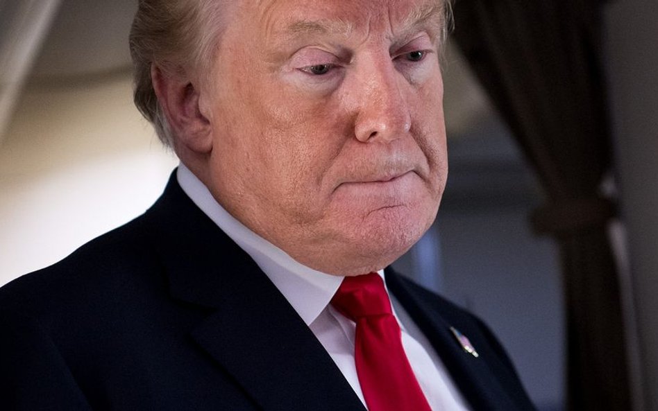 Prezydent Donald Trump na pokładzie Air Force One
