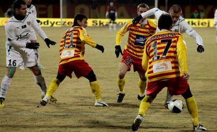 Jagiellonia Białystok - Śląsk Wrocław w meczu z 8 marca 2011.