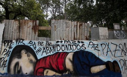 Śmierć 3-latka w wodach Morza Śródziemnego zaszokowała cały świat (na zdjęciu graffiti w jednym z br