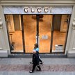 ZAmknięty butik Gucci w moskiewskim domu towarowym GUM