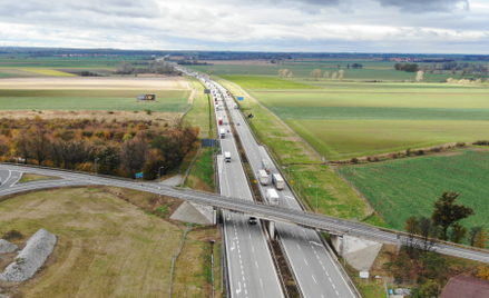 Autostrada A4 pod Wrocławiem.