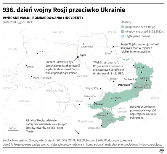 Tak wyglądała sytuacja na Ukrainie w 936. dniu wojny