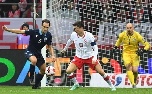 Robert Lewandowski w meczu z San Marino