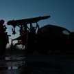 A Ukrainian soldier in a captured Grad Launcher in the Luhansk region