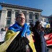 Protest przed ambasadą Rosji w Kijowie