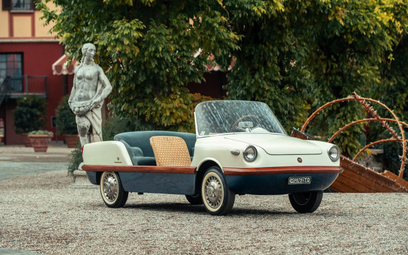 Ekscentryczny Fiat 500 Spiaggina Boano jest dziełem Mario Boano z Carrozzeria Ghia.