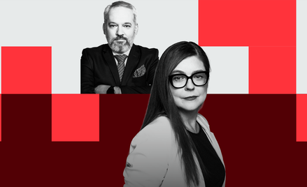 Michał Szułdrzyński, redaktor naczelny i Ewa Szadkowska, szefowa działu Prawo w „Rzeczpospolitej”