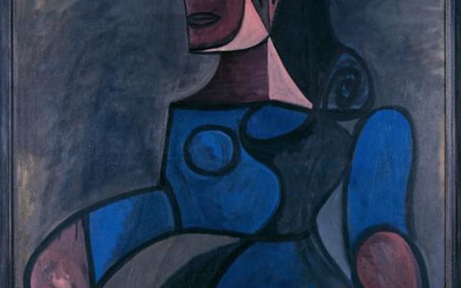 Pablo Picasso, „Kobieta w błękicie”, olej na płótnie, 1944