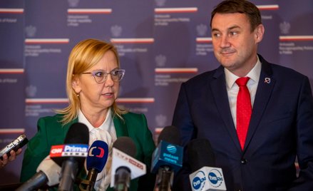 Minister klimatu i środowiska Anna Moskwa i hetman Kraju Libereckiego Martin Puta