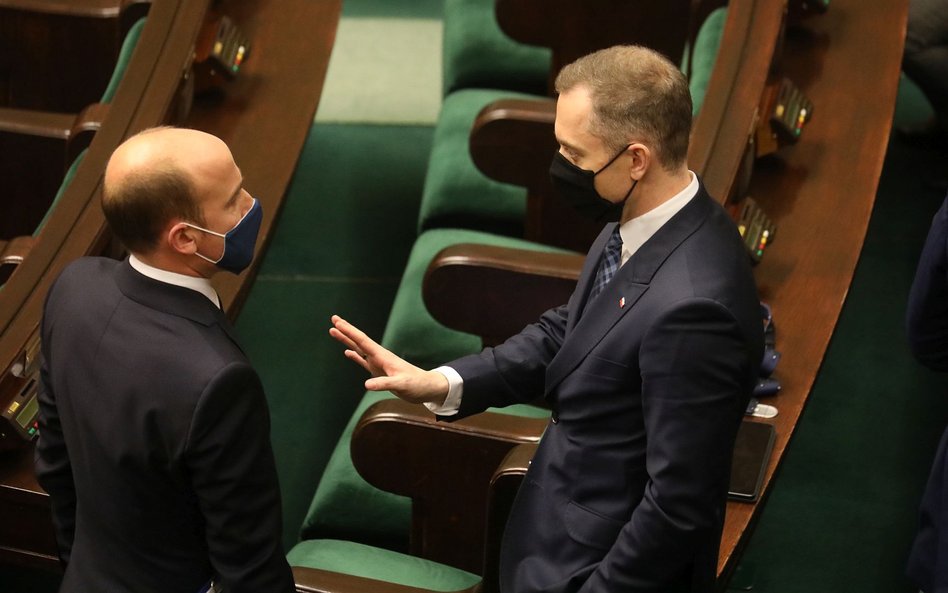 Przewodniczący PO Borys Budka i Cezary Tomczyk, szef klubu KO