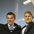 Wojciech Olejniczak i Grzegorz Napieralski podczas inauguracji kampanii wyborczej do PE