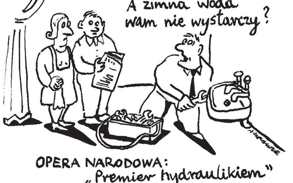 Komentarz rysunkowy. Premier hydraulikiem