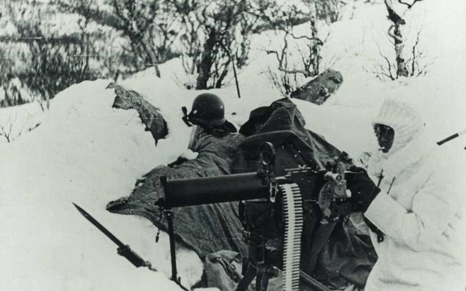 Stanowisko niemieckiego ckm pod Narwikiem, druga połowa kwietnia 1940 r.