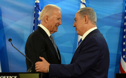 Joe Biden (jeszcze jako wiceprezydent) i premier Netanjahu