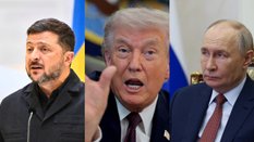 Wołodymyr Zełenski, Donald Trump, Władimir Putin
