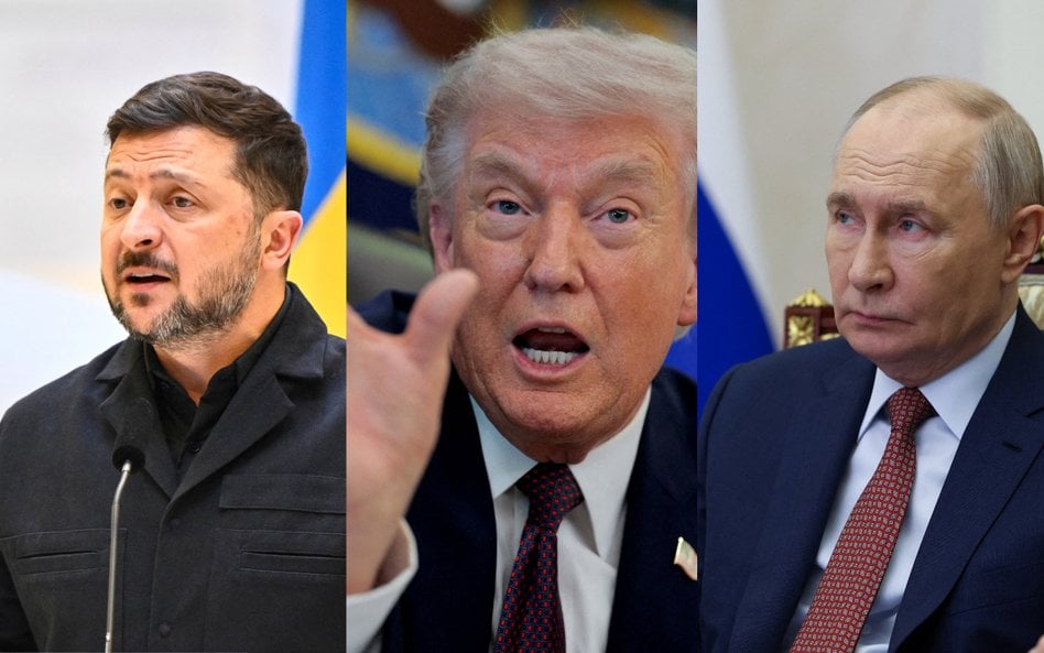 Wołodymyr Zełenski, Donald Trump, Władimir Putin
