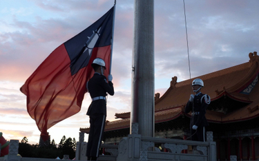 Podniesienie na maszt flagi Tajwanu