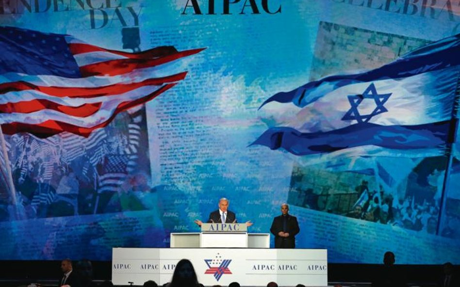 Premier Benjamin Netanjahu przemawia podczas szczytu grupy lobbyingowej „American Israel Public Affa