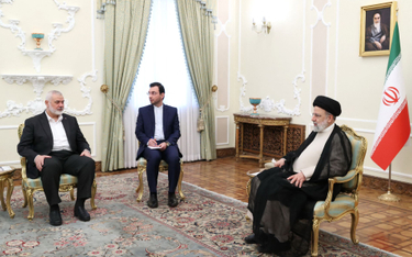 Prezydent Iranu w czasie spotkania z przywódcą Hamasu