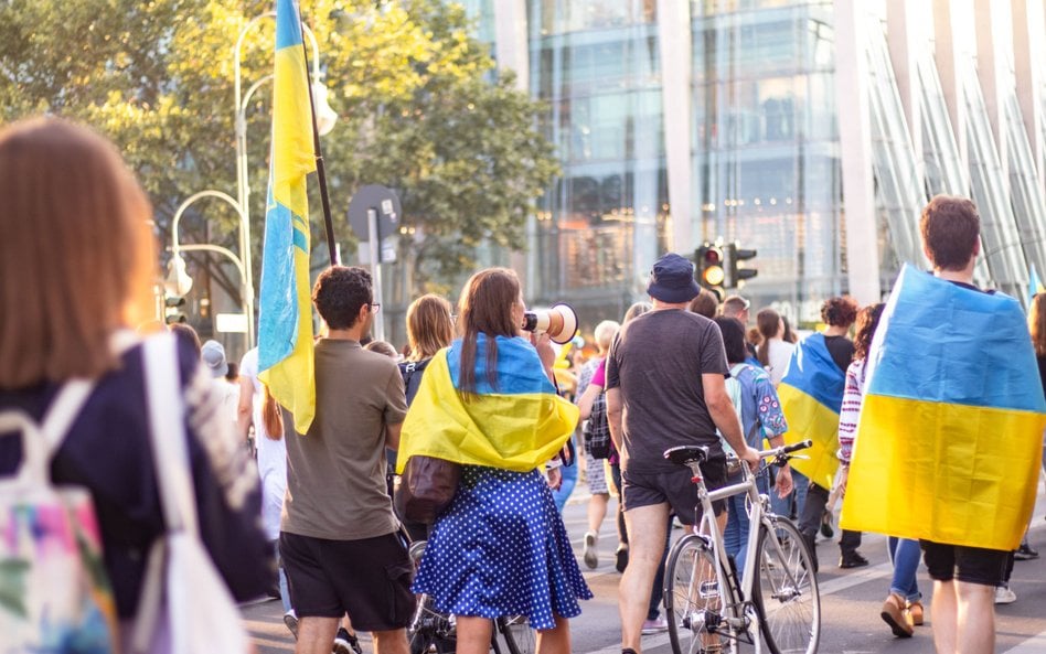 Demonstracja Ukraińców w Berlinie (fot. ilustracyjna z 2022 r.)