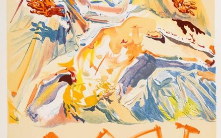 Salvador Dali, Czarna Madonna, z cyklu Witraże, 1975