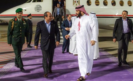 Abdel Fatah el-Sisi, prezydent Egiptu, w czasie wizyty w Arabii Saudyjskiej