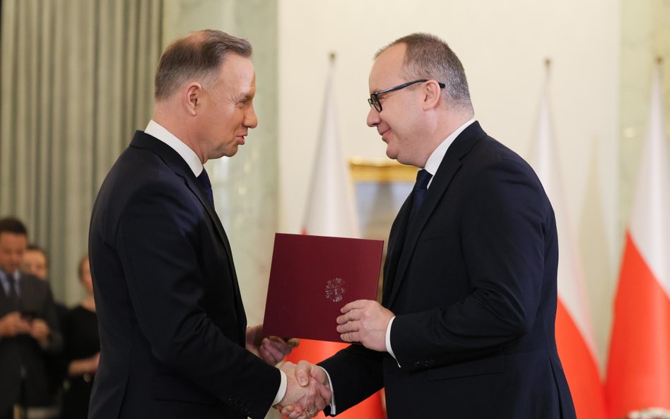 Prezydent Andrzej Duda i minister sprawiedliwości Adam Bodnar