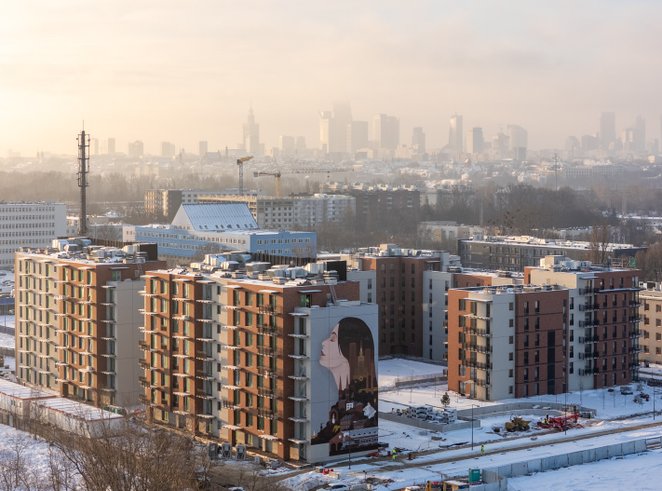 Wizualnym wyróżnikiem powstającego osiedla jest mural zatytułowany Nowa