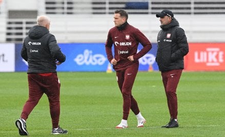 Piotr Zieliński w czasie treningu przed meczem reprezentacji