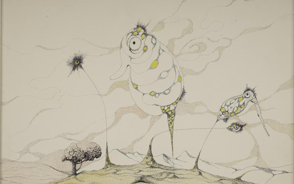 Kazimierz Mikulski, (1918-1998) Rośliny z mojego zielnika, 1975 rok wys. 23.5 cm, szer. 35.7 cm rysu