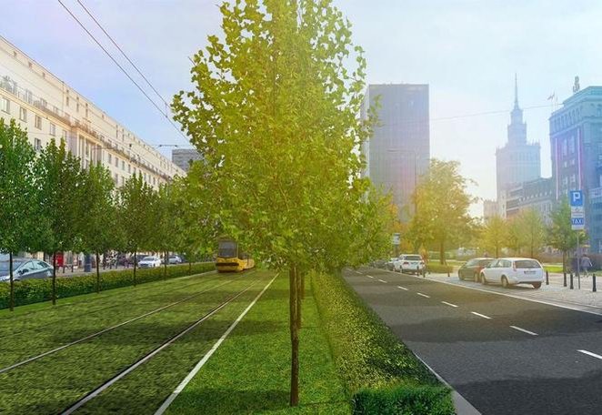 Wizję zielonej Marszałkowskiej już znamy. Jak będzie w rzeczywistości pokaże najbliższa wiosna