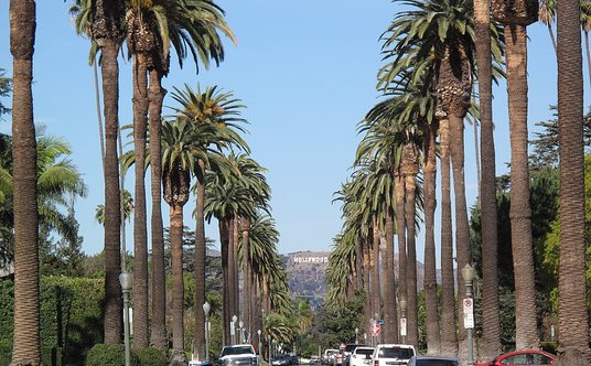 Napis „Hollywood” widziany z Los Angeles.