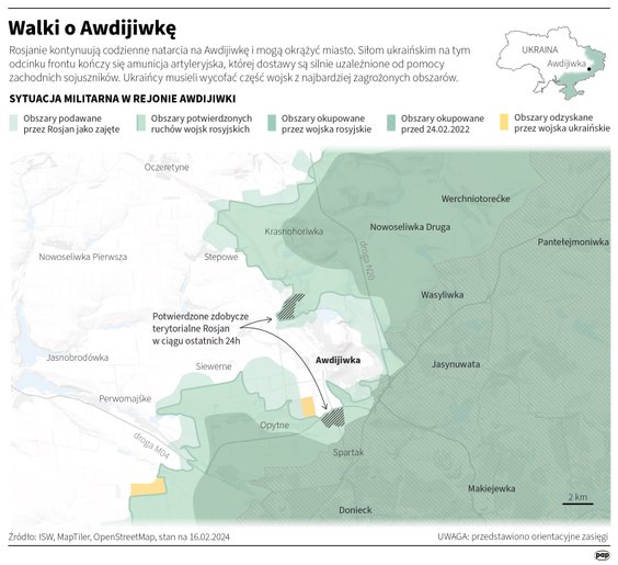 Sytuacja na froncie w rejonie Awdijiwki