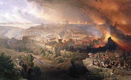 „Oblężenie i zniszczenie Jerozolimy” – obraz olejny Davida Robertsa z 1850 r.
