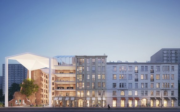 Wizualizacja projektu przebudowy Waliców 14