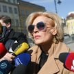 Magdalena Bentkowska po wyjściu ze ślubowania w Pałacu Prezydenckim