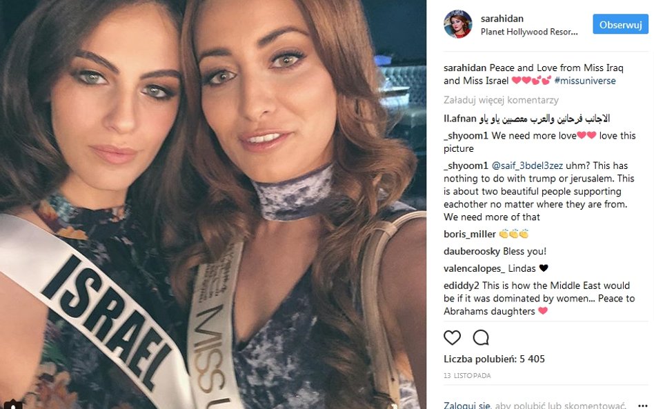 Irak: Rodzina miss uciekła z kraju. Powód? Selfie