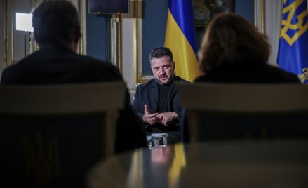 Wołodymyr Zełenski podczas wywiadu dla Reutersa, Kijów, 2 października