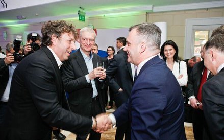 Grzegorz Hajdarowicz, prof. Michał Kleiber i min. Włodzimierz Karpiński