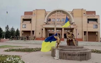 Ukraińscy żołnierze w mieście Bałaklija w obwodzie charkowskim