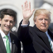 Prezydent Donald Trump i kongresmen Paul Ryan jeszcze jako polityczni sojusznicy.