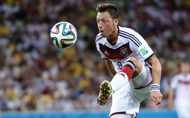 Mesut Özil w meczu Niemcy-Ghana na mistrzostwach świata w Brazylii w 2014 r.