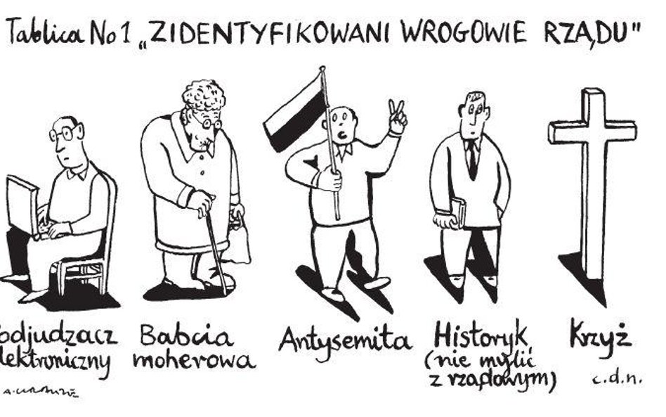 Komentarz rysunkowy. Zidentyfikowani wrogowie rządu