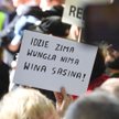Protest samorządowy „Tylko ciemność” przed siedzibą Kancelarii Prezesa Rady Ministrów w Warszawie