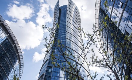 Ponad dwa piętra w biurowcu Warsaw Spire wzięte