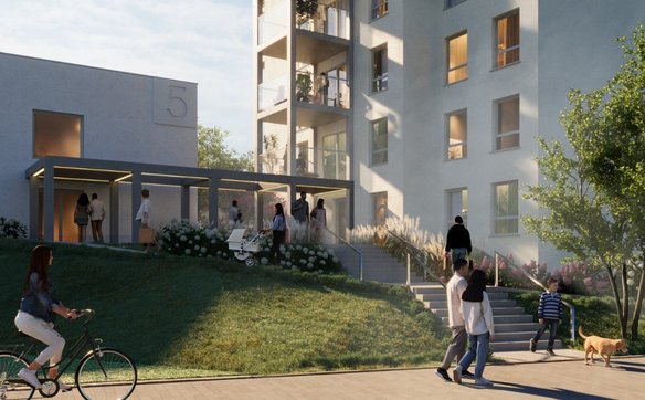 W ramach prowadzonych prac w starych blokach zmieni się elewacja, wejścia do klatek i zostaną dobudo